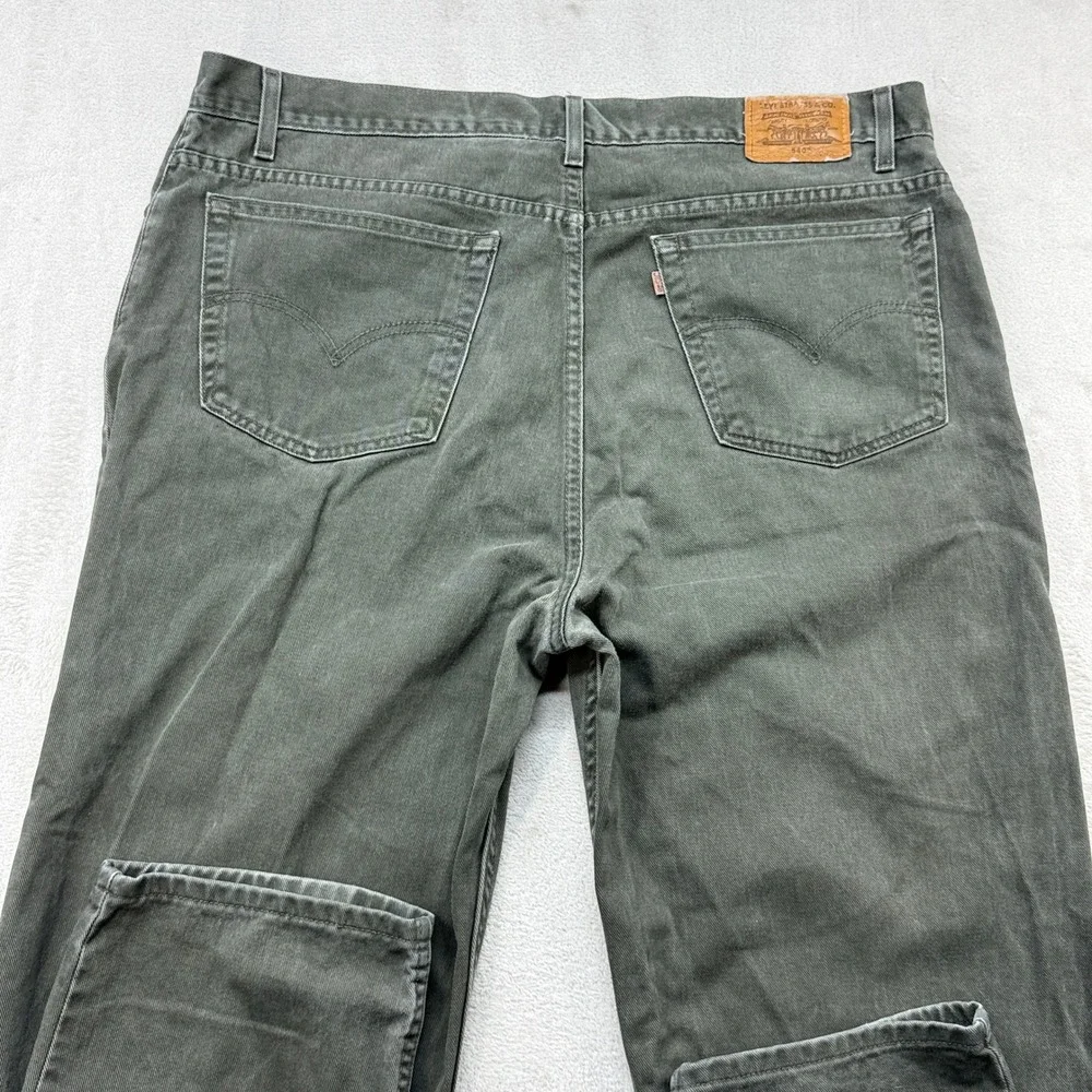 Vintage Levi's 540 Relaxed Fit Jeans Mens 42x36 Olive Green Straight Denim Y2K